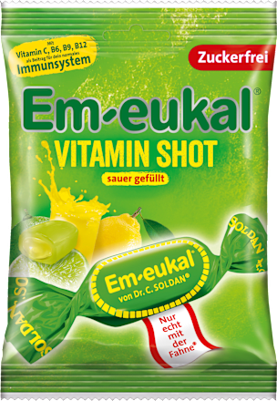 Bonbon, Vitamin Shot sauer, zuckerfrei, 75 g