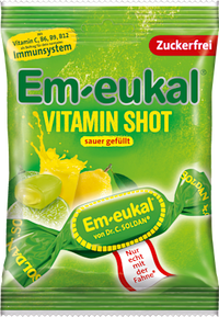 Bonbon, Vitamin Shot sauer, zuckerfrei, 75 g
