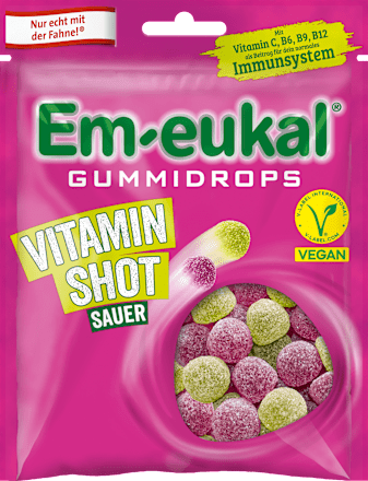 Gummidrops, Vitamin Shot Sauer, 90 g