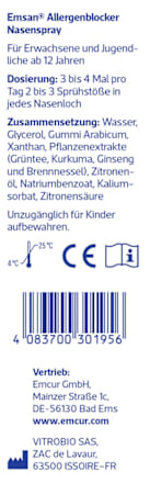 Allergenblocker Nasenspray, 15 ml
