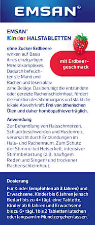 Halstabletten für Kinder Erdbeere, 20 St