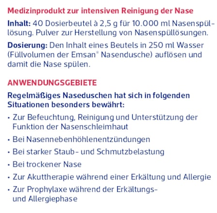 Neusspoelzout (40x2,5 g) zakjes, 40 stuks