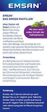 Keelpastilles met salie, 20 stuks