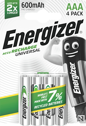 Batterij Opladen Universeel AAA 600 mAh, 4 stuks