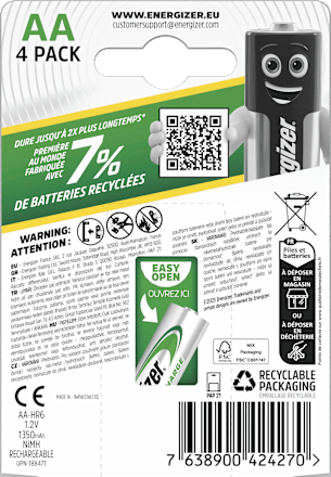 Batterij universeel AA 1350mAH, 4 stuks