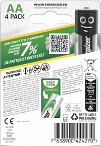 Batterij universeel AA 1350mAH, 4 stuks