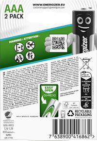 AAA-batterijen, 2 stuks