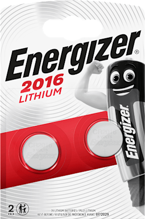 Batterijen knoopcel CR2016, 2 stuks