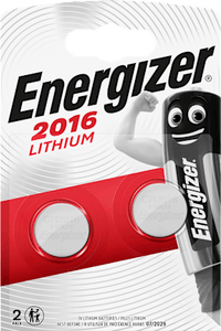 Batterijen knoopcel CR2016, 2 stuks