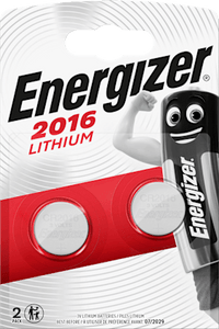 Batterijen knoopcel CR2016, 2 stuks