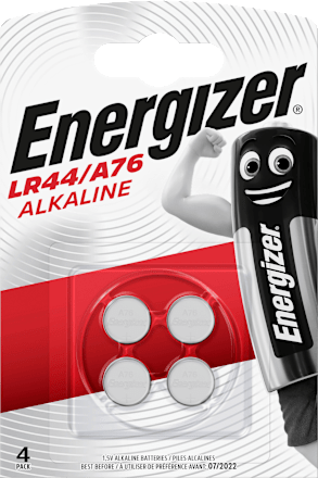 Batterijen knoopcel LR44, 4 stuks