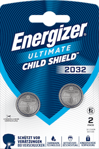 Knopfzelle CR2032 Lithium Child Shield, 2 St