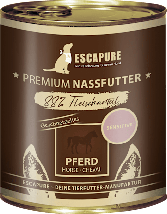 Natvoer hond paardenstrips, 800 g