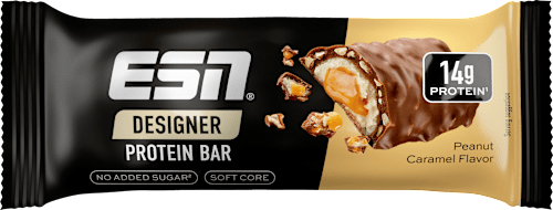Proteinriegel Designer Bar, Peanut Caramel Geschmack, 45 g