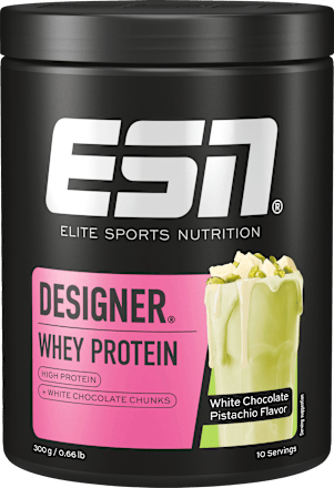 Whey Proteinpulver Designer, White Choco Pistaccio Geschmack, 300 g