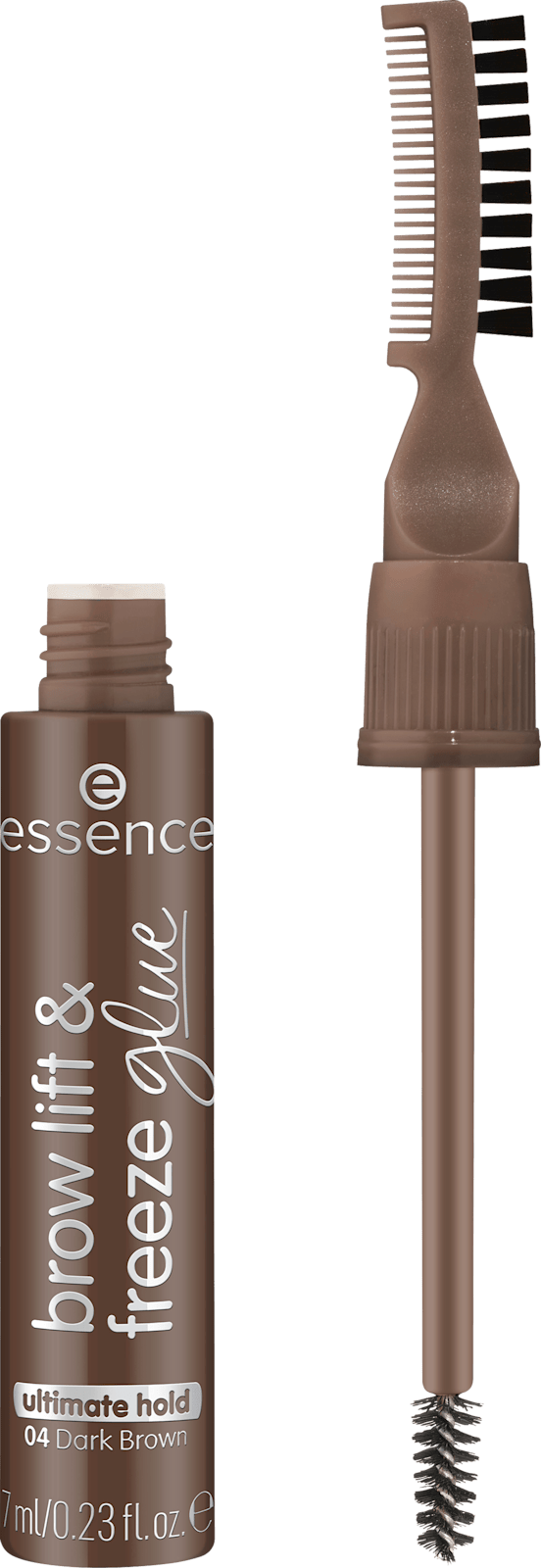 essence Gel pour sourcils Brow Lift & Freeze Glue 04 Brun foncé, 7 ml