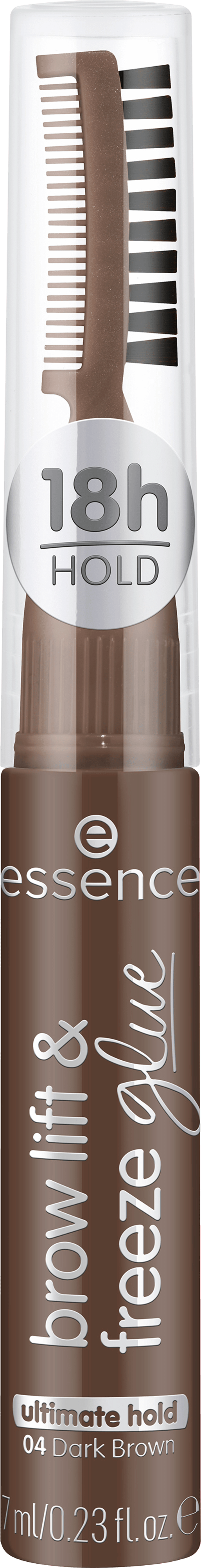 essence Gel pour sourcils Brow Lift & Freeze Glue 04 Brun foncé, 7 ml