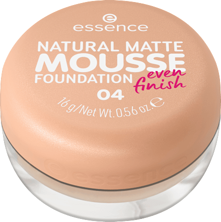 Foundation Natural Matte Mousse 04, 16 g essence