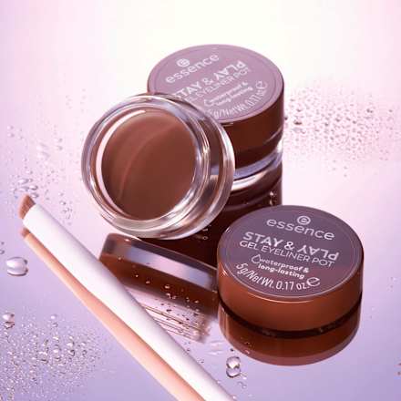 Gel Eyeliner Stay & Play 02 Brown, 5 g essence