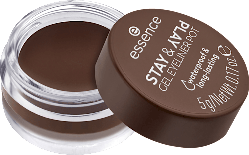 Gel Eyeliner Stay & Play 02 Brown, 5 g essence
