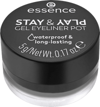 Gel Eyeliner Stay & Play Waterproof 01 Black, 5 g essence