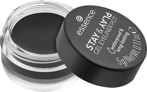 Gel Eyeliner Stay & Play Waterproof 01 Black, 5 g essence