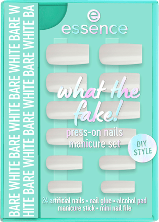Künstliche Nägel Set  What The Fake! 04 Bare White, 1 St