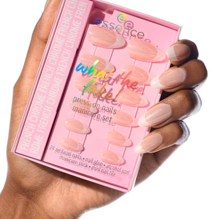 Künstliche Nägel What The Fake! Press-On Nails Manicure Set 05 French Chrome, 28 St