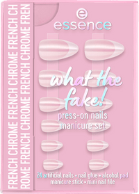 Künstliche Nägel What The Fake! Press-On Nails Manicure Set 05 French Chrome, 28 St