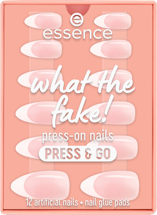 Künstliche Nägel What The Fake! Press & Go 01 French Nails, 12 St
