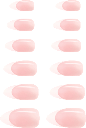 Künstliche Nägel What The Fake! Press & Go 01 French Nails, 12 St