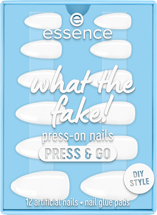 Künstliche Nägel What The Fake! Press & Go 02 Bare White, 12 St