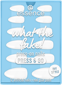 Künstliche Nägel What The Fake! Press & Go 02 Bare White, 12 St