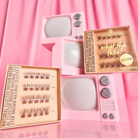 Künstliche Wimpern Set What The Fake! 05 Natural Cluster Brown, 1 St