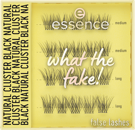 Künstliche Wimpern Set What The Fake! False Lashes 06 Natural Cluster Black, 1 St