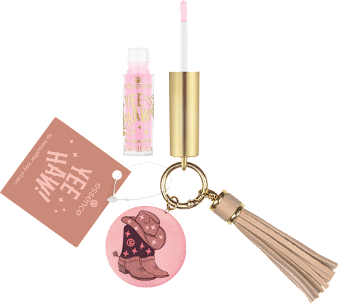 Lipgloss mit Schlüsselanhänger Yee Haw! 01 Boots On, Carry On! Boots, Hat, Go!, 1,5 ml essence