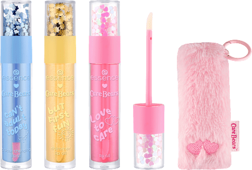 Lippenöl Care Bears Set Trio & Fluffy Holder 01 Fur-ever Together, 1 St