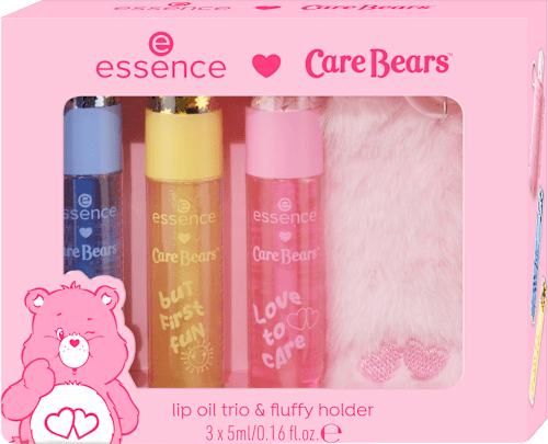 Lippenöl Care Bears Set Trio & Fluffy Holder 01 Fur-ever Together, 1 St