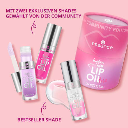 Lippenöl Set Hydra Kiss Lip Oil Trio (3x4ml) 3tlg, 12 ml