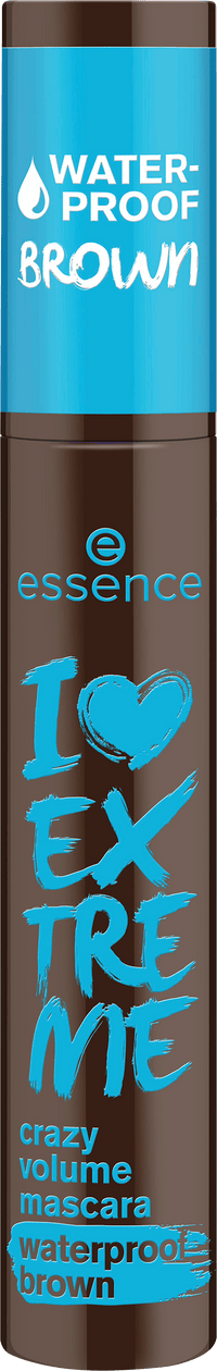 essence Mascara I Love Extreme Crazy Volume Waterproof Marron 01 Cozy Brown, 12 ml