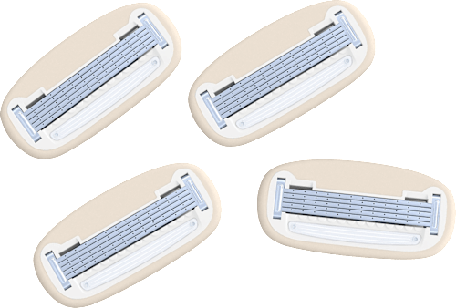 Scheermesjes, body, 4 stuks