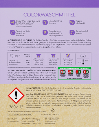 Colorwaschmittel Pulver, 19 Wl