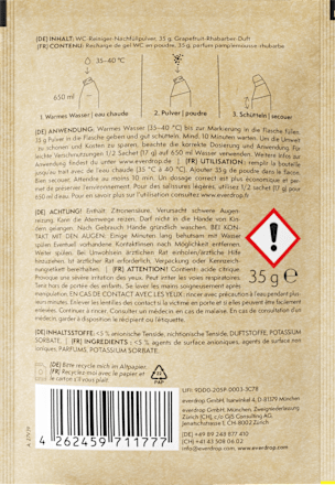 Toiletreiniger navulverpakking voor 650ml, 35g