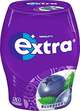Kauwgom, Extra Blueberry, suikervrij, 50 stuks