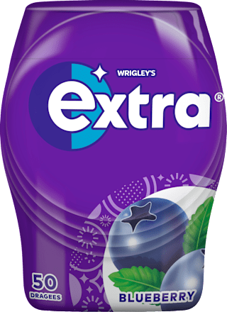 Kauwgom, Extra Blueberry, suikervrij, 50 stuks