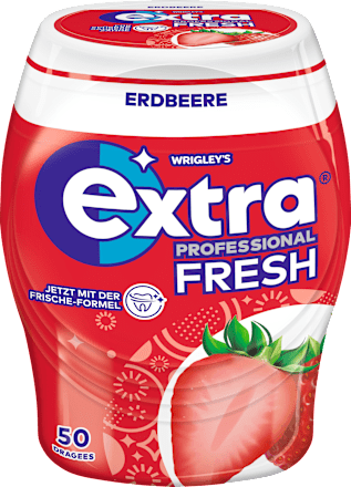 Kauwgom, Extra Professional Fresh, Aardbei, suikervrij, 50 stuks