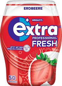 Kauwgom, Extra Professional Fresh, Aardbei, suikervrij, 50 stuks