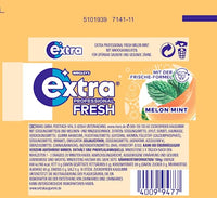 Kauwgom, Extra Professional Fresh, Meloen Mint, suikervrij, 10 stuks