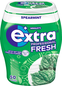 Kauwgom Extra Professional Fresh, Spearmint, suikervrij, 50 stuks