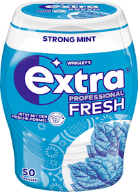 Kauwgom Extra Professional Fresh, Strong Mint, suikervrij, 50 stuks